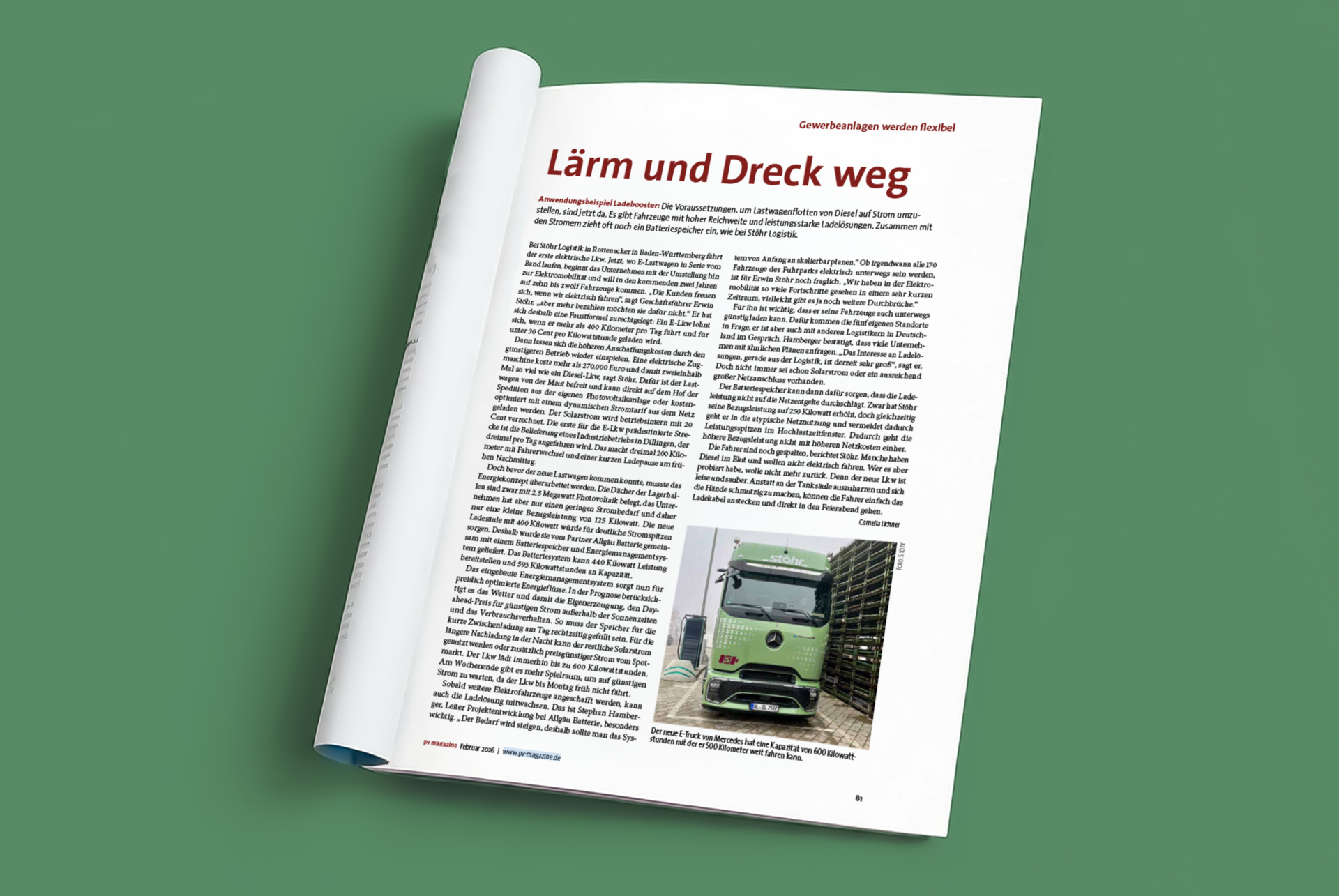 Lärm und Dreck weg